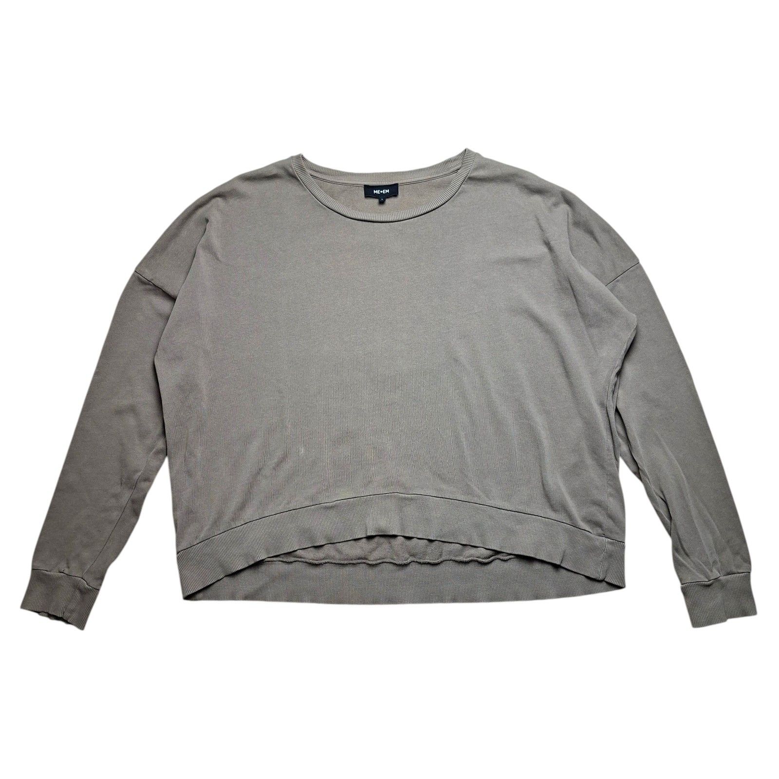 ME+EM ME+EM Oversized Boxy Sweatshirt | Taupe Brown | Size L Size L / US 10 / IT 46 - 1 Thumbnail