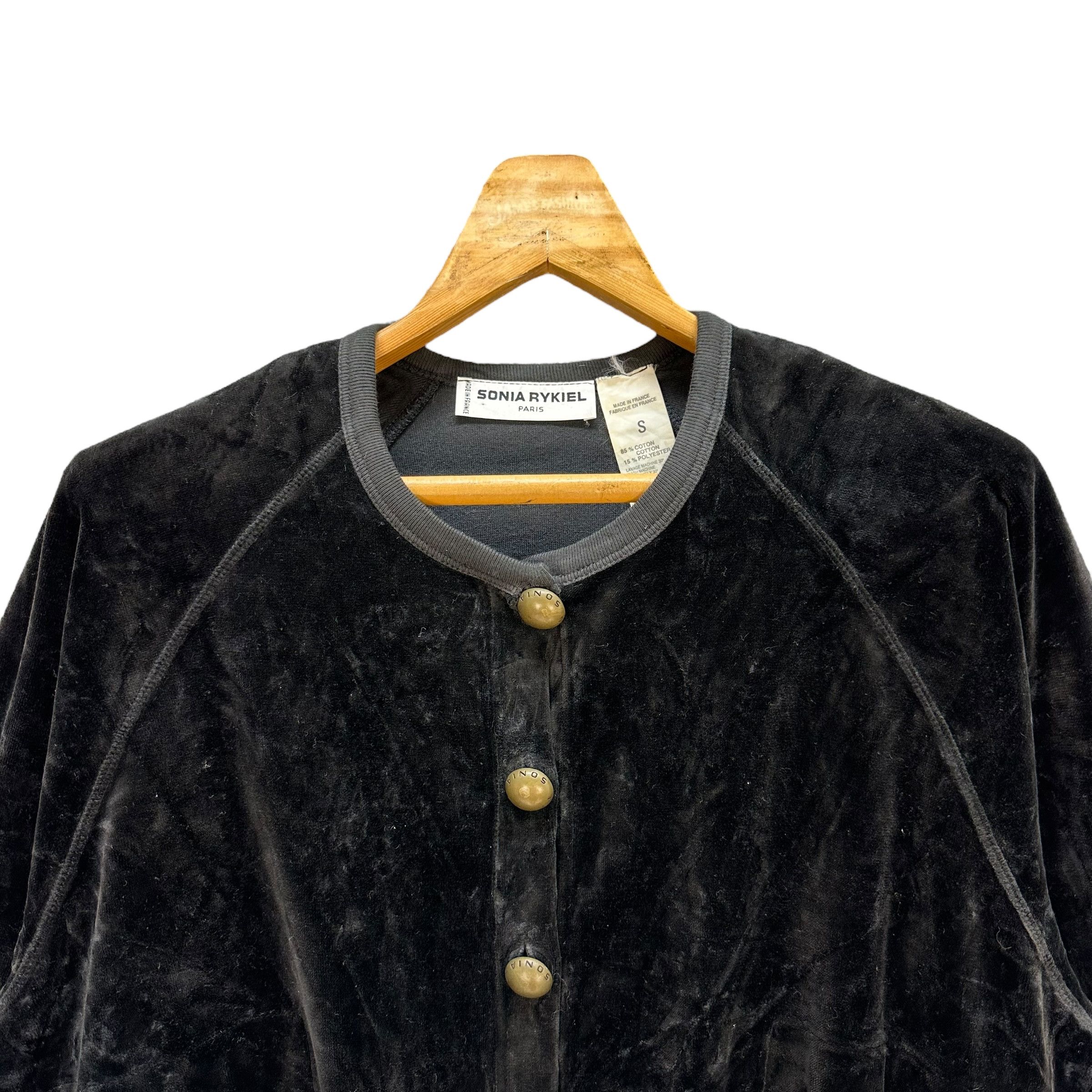 Sonia Rykiel Sonia Rykiel VELOURS DELUXE Big Logo Velvet Jacket #A3-0071 Size S / US 4 / IT 40 - 2 Thumbnail