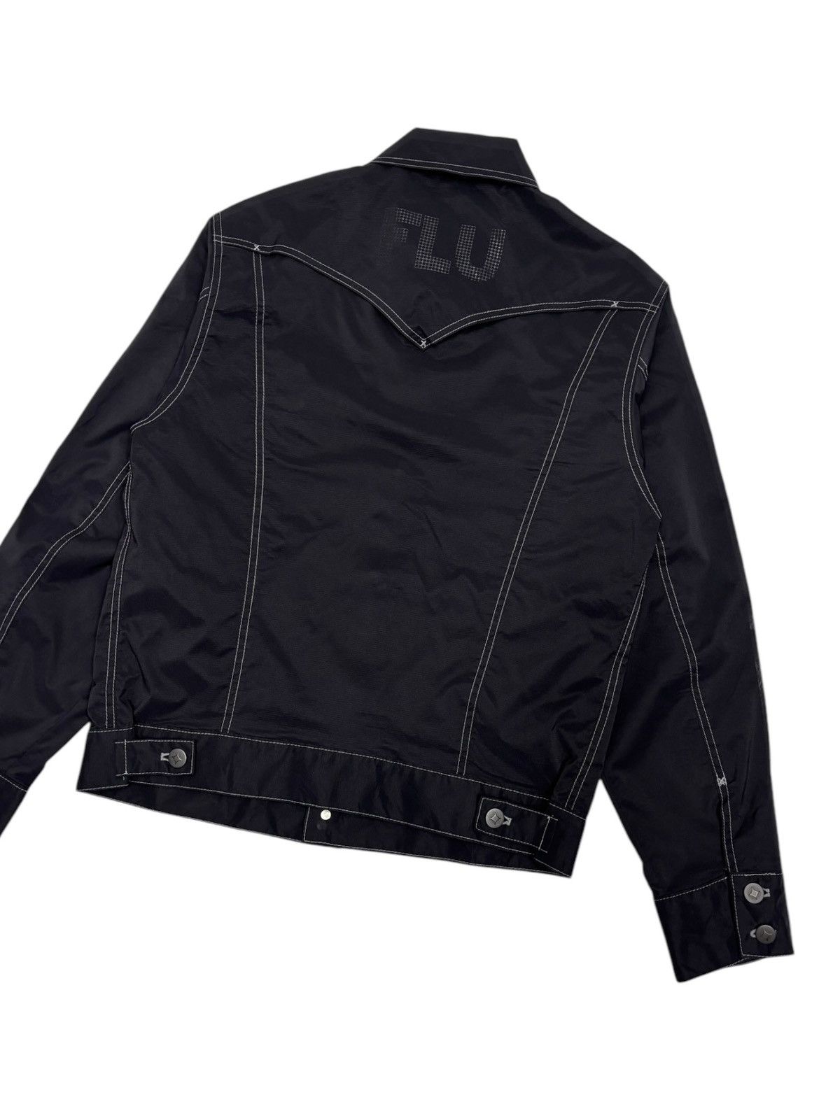 If Six Was Nine × Levi's 🔥RARE LEVIS FLU BLACK NYLON TRUCKER JACKET Size US M / EU 48-50 / 2 - 12 Thumbnail