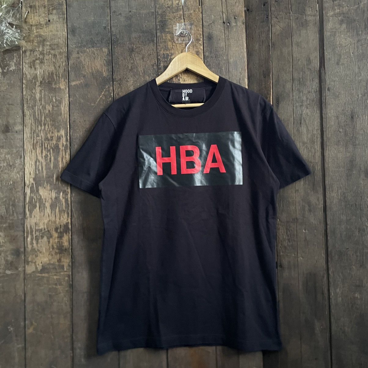 Pre-owned Hood By Air Playboi Carti Hba Big Logo Tee Shirt In Black