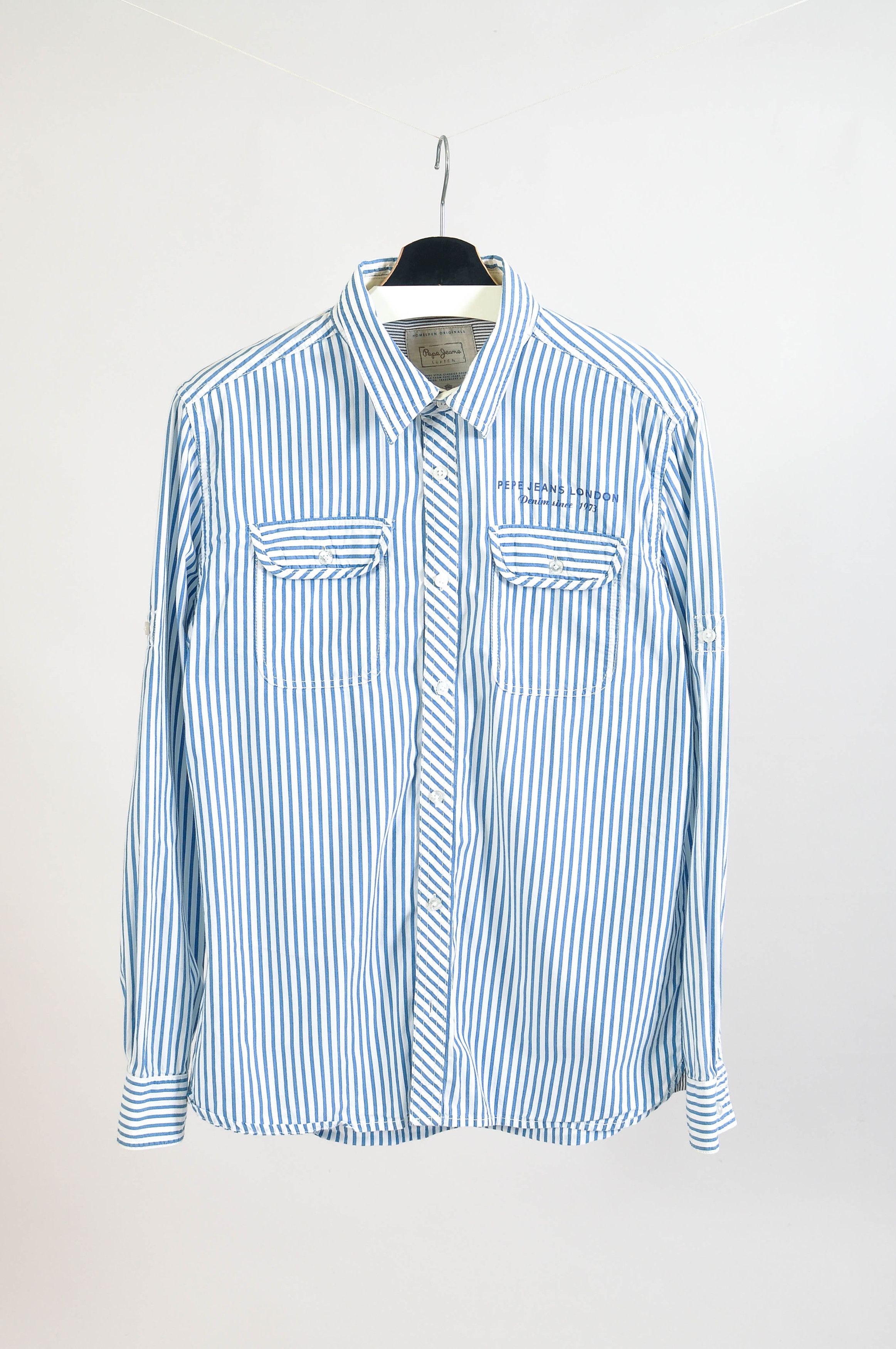Pepe Jeans Pepe Jeans Striped Shirt Size US L / EU 52-54 / 3 - 1 Thumbnail