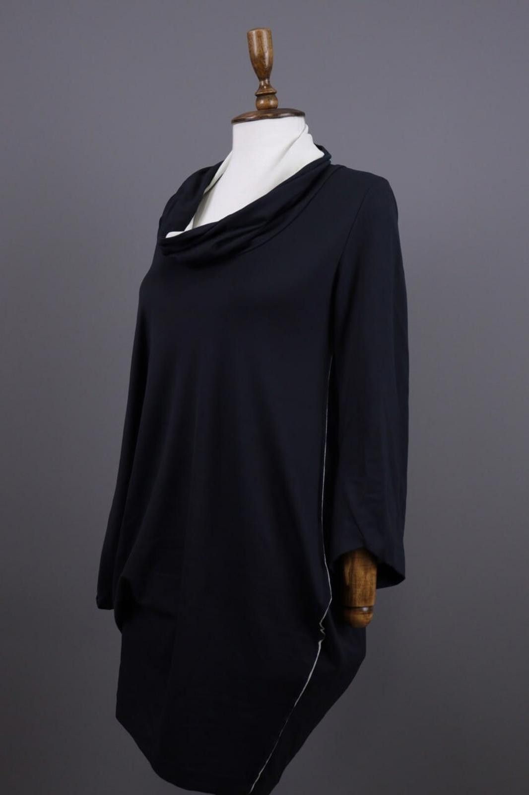 Designer Cop Black Turtleneck Lagenlook Sweater Dress Size 1 / S Size M / US 6-8 / IT 42-44 - 6 Thumbnail