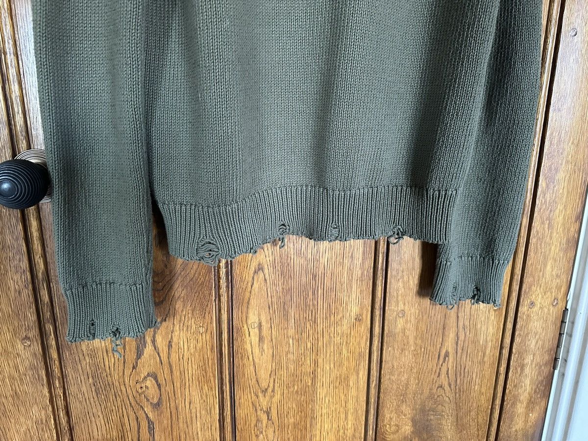 Saint Laurent Paris $990 Saint Laurent Green destroyed knit sweater Size US M / EU 48-50 / 2 - 17 Thumbnail