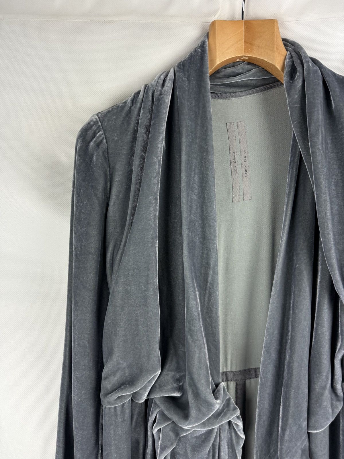 Rick Owens Rick Owens Avant-Garde Velvet Wrap Midi Cardigan Dress Size S / US 4 / IT 40 - 22 Thumbnail