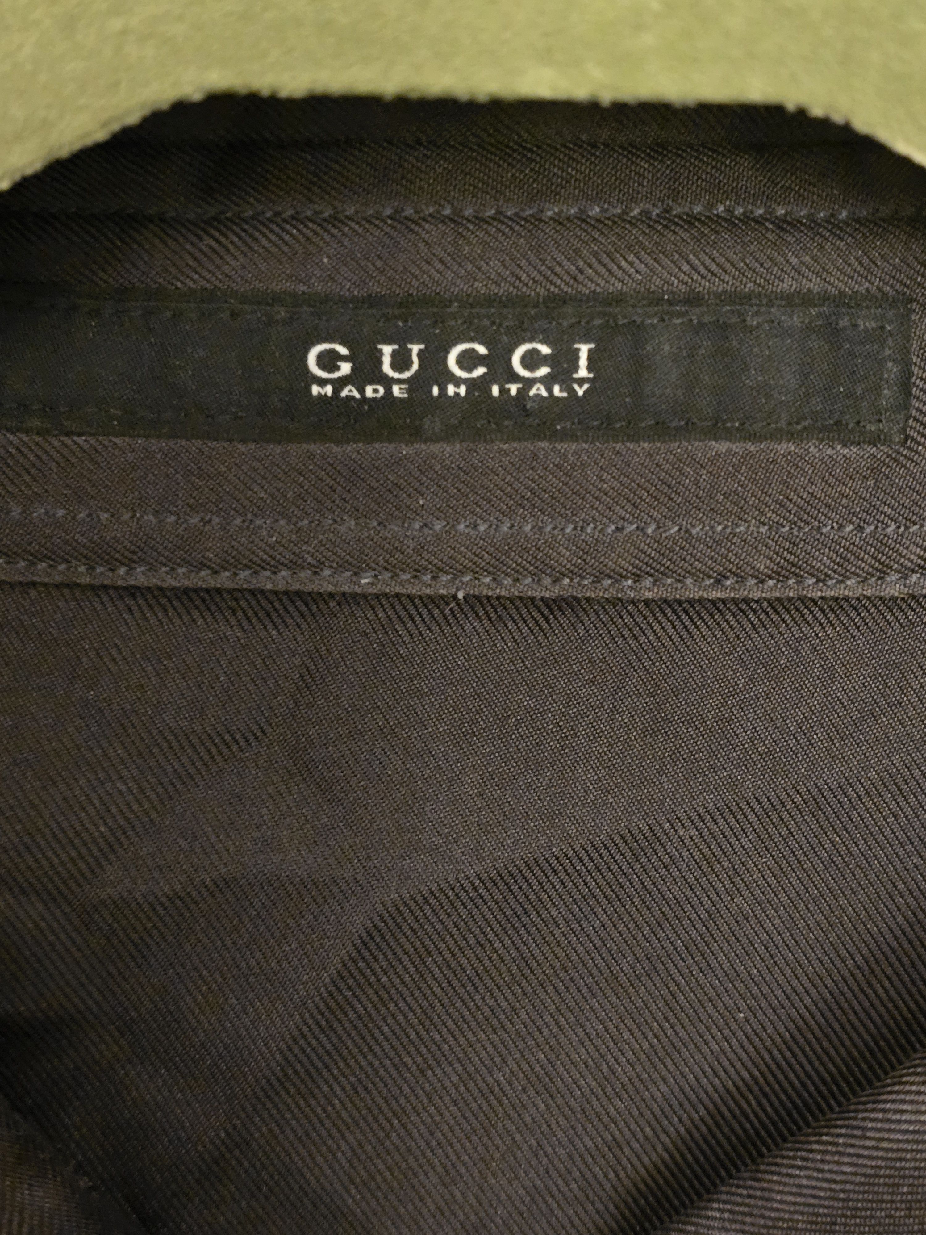 Gucci $1750 Gucci Dark Green Silk Floral Shirt Size US L / EU 52-54 / 3 - 12 Thumbnail