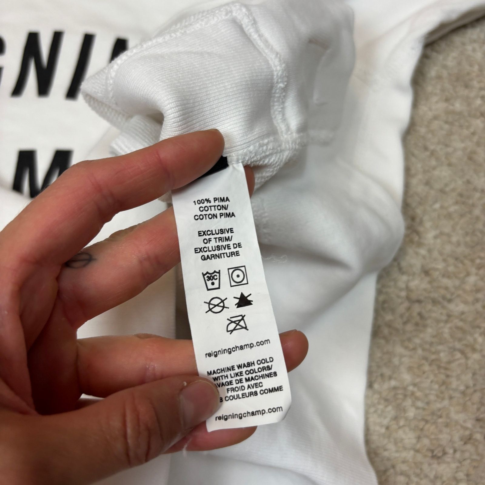 Reigning Champ Reigning Champ Gym Logo Crewneck Sweatshirt Pullover Men's S Size US S / EU 44-46 / 1 - 8 Thumbnail