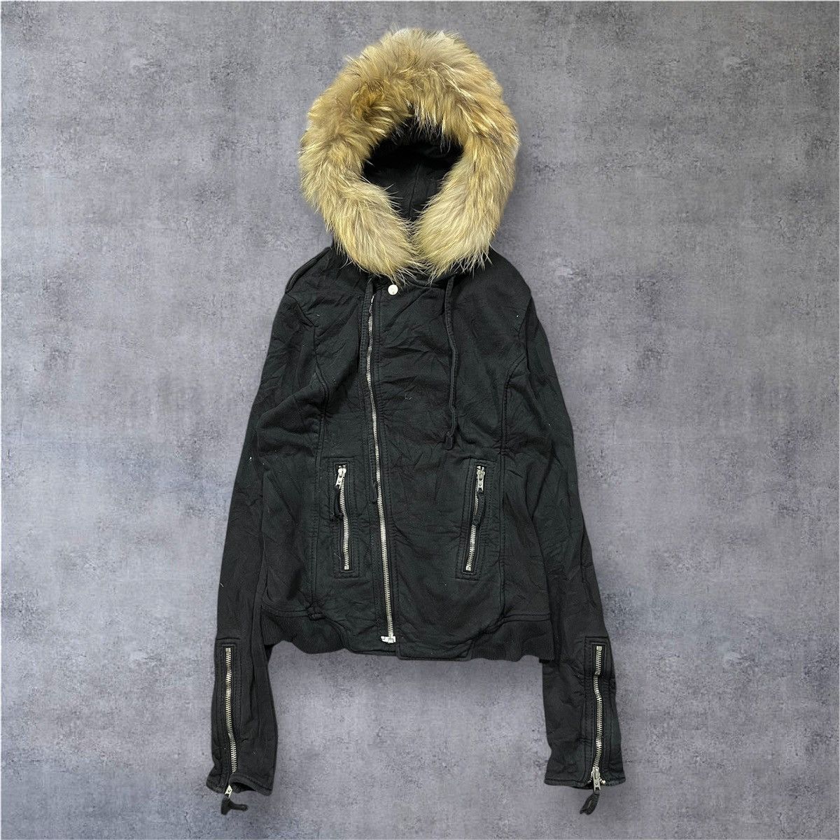 If Six Was Nine 2000s True religion faux fur punk moto jacket hoodie Size US S / EU 44-46 / 1 - 3 Thumbnail