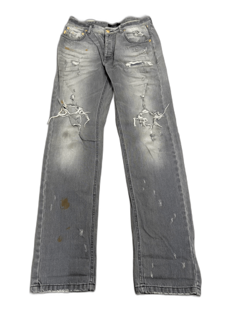Raf Simons Raf Simons Vintage Distressed Gray Jeans Size 28" / US 6 / IT 42 - 1 Thumbnail