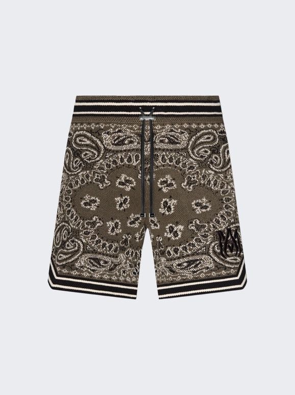 Amiri o1gr1nt1024 Bandana Short in Green Size US 32 / EU 48 - 2 Thumbnail