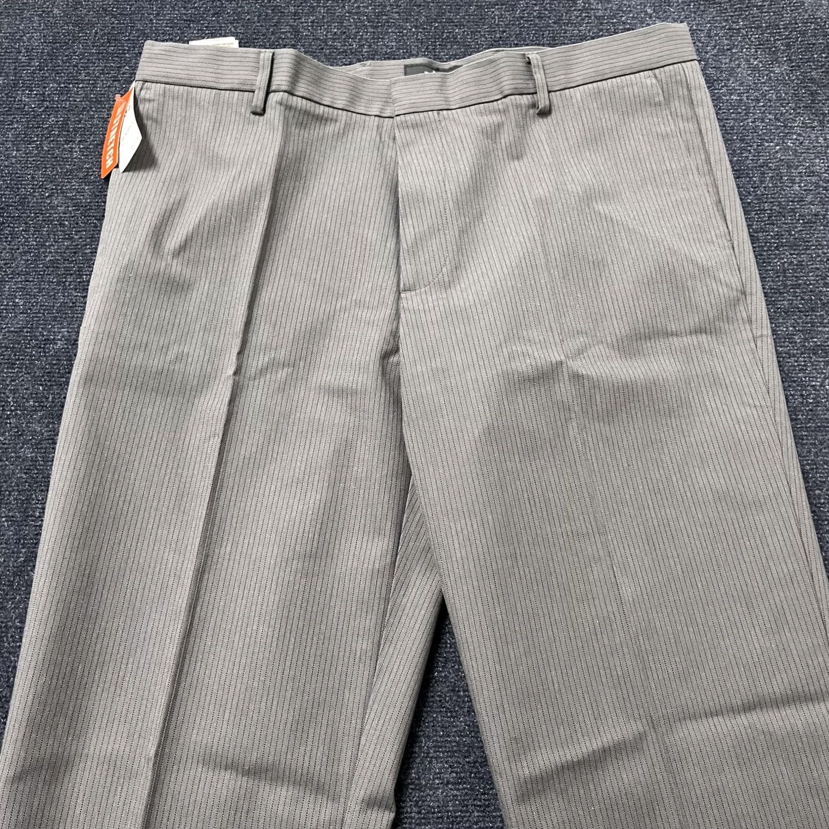 Dockers DOCKERS Mens 38x34 Gray Stripe Dress Pants - Business Casual Size US 38 / EU 54 - 2 Thumbnail