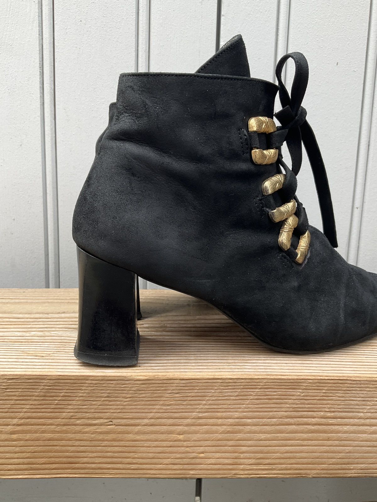 Vintage JB Martin black ankleboots Size US 5 / IT 35 - 11 Thumbnail