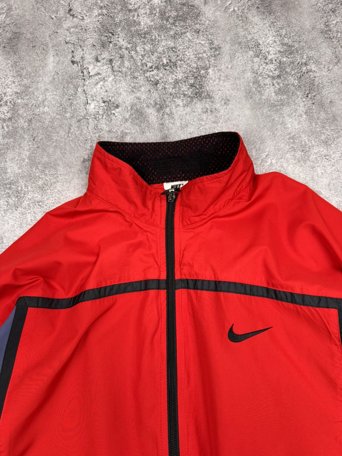 Nike Nike Men Vintage Windbreaker Jacket Red / Grey Zip Up Size US XL / EU 56 / 4 - 5 Thumbnail