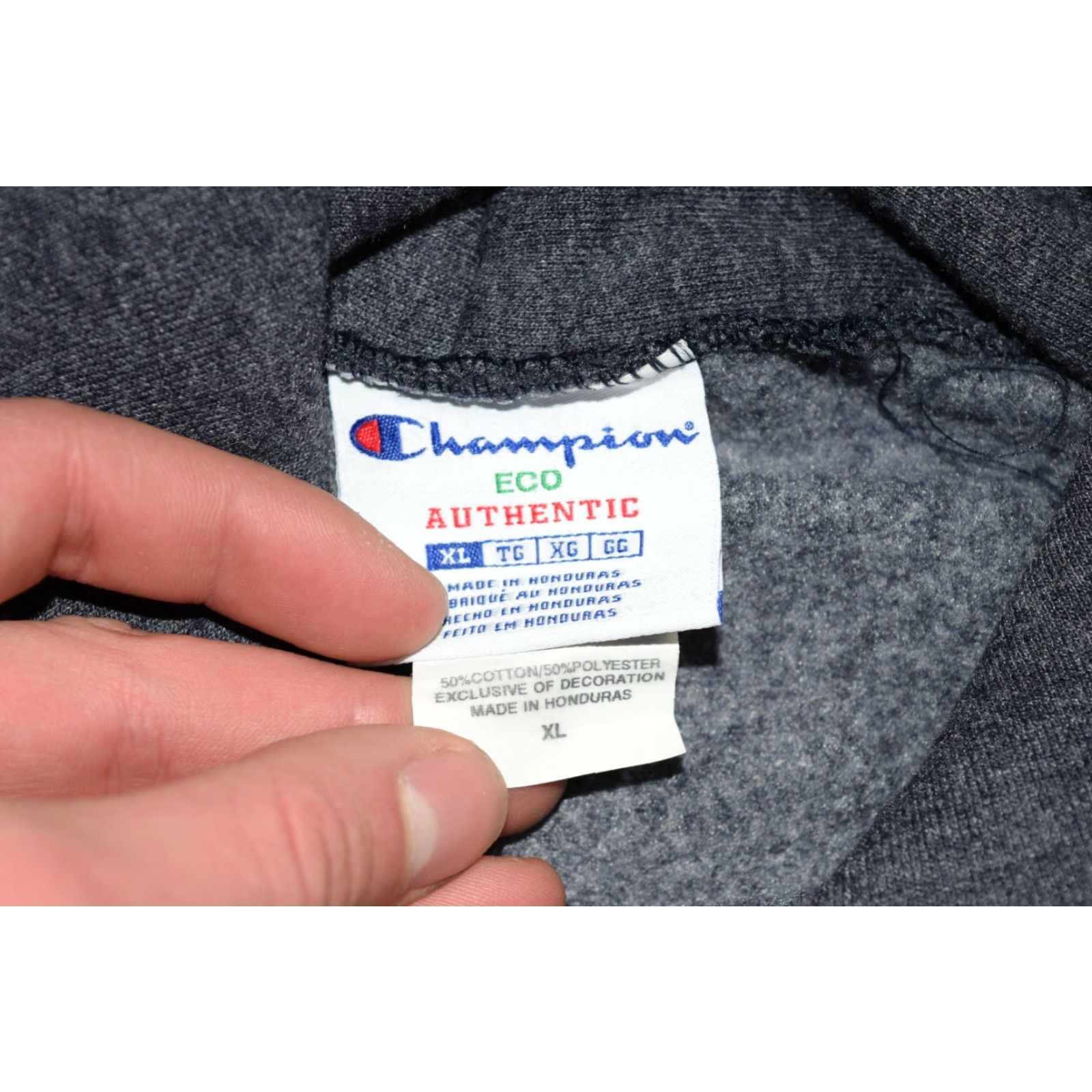 Champion CHAMPION ECO AUTHENTIC HOODIE Mens XL Gray Pullover Sweatshirt Size US XL / EU 56 / 4 - 5 Thumbnail