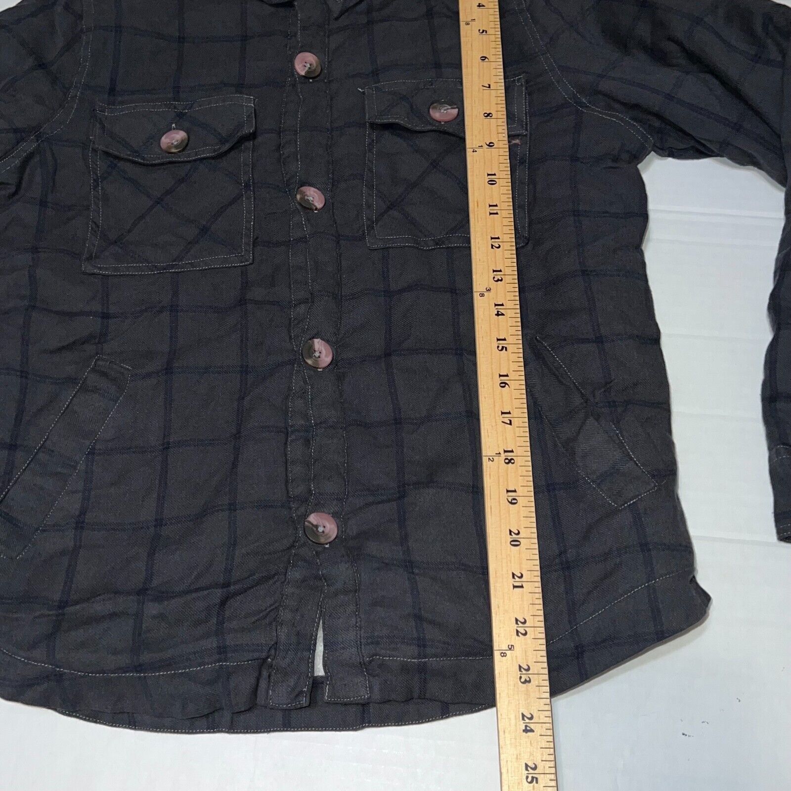 Sundry Sundry Women’s Grey Sherpa Lined Shirt Plaid Size 1 Small Size S / US 4 / IT 40 - 7 Thumbnail