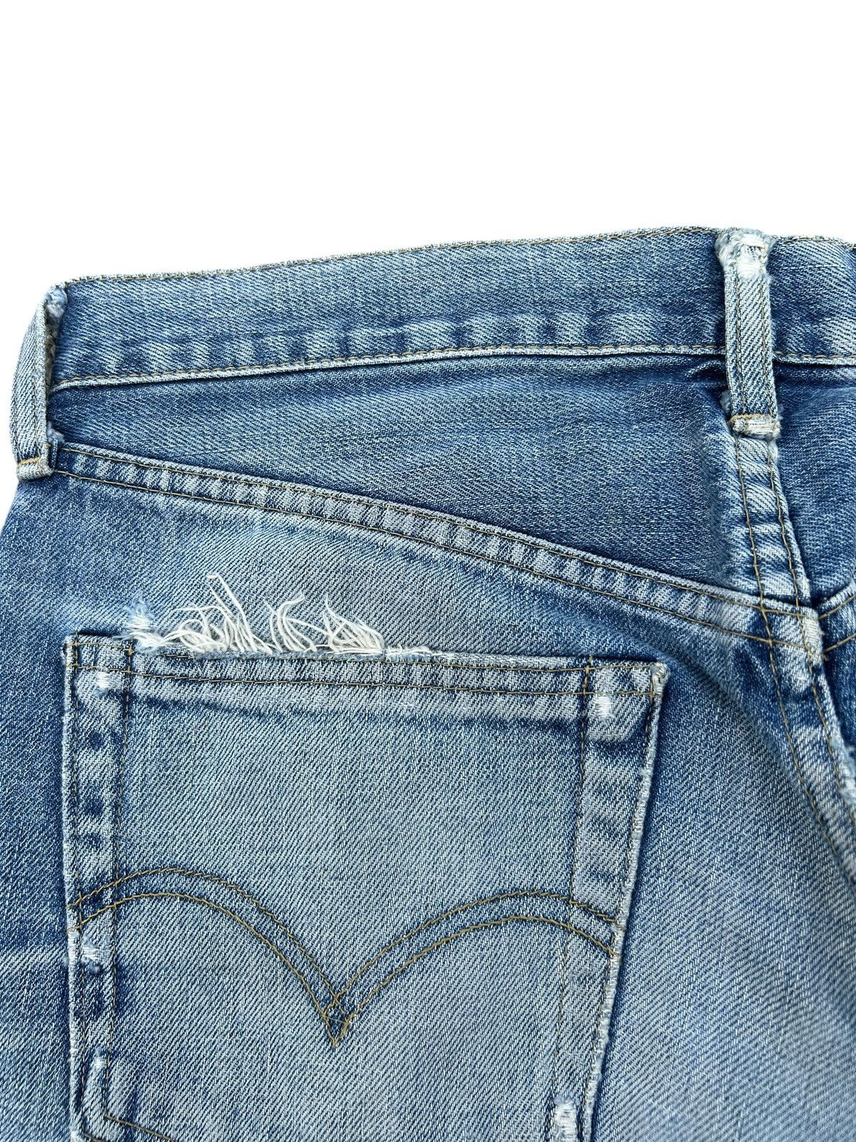Kapital Vintage Levis Big E Selvedge Distressed Denim Jeans Size US 31 - 14 Thumbnail