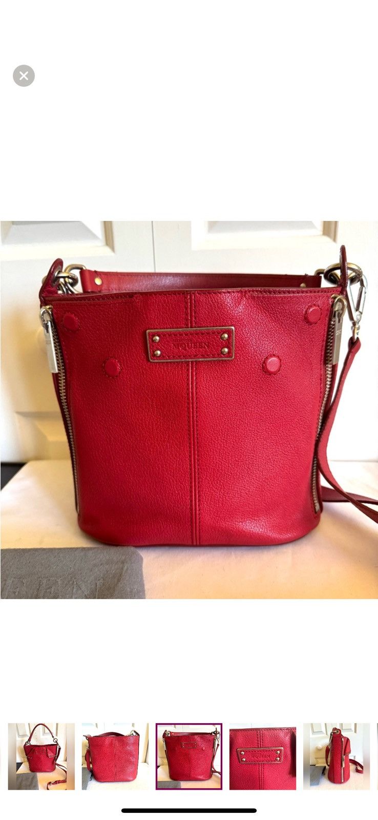 Alexander McQueen ALEXANDER McQUEEN Red Leather Crossbody Bucket Bag Size ONE SIZE - 4 Thumbnail