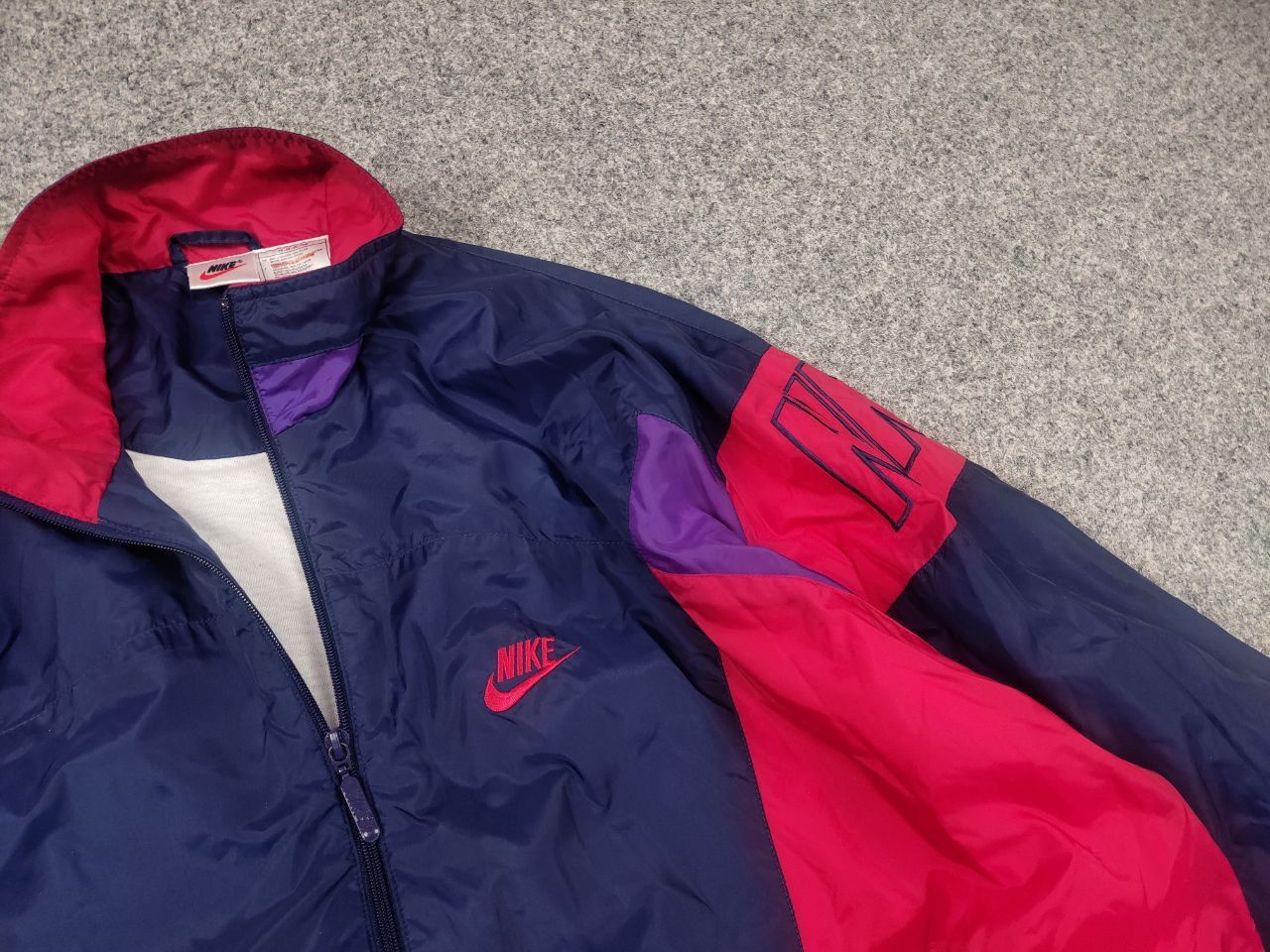 Nike Vintage 90's Nike Swoosh Tracksuit Bright neon Pants Jacket Size US L / EU 52-54 / 3 - 4 Thumbnail