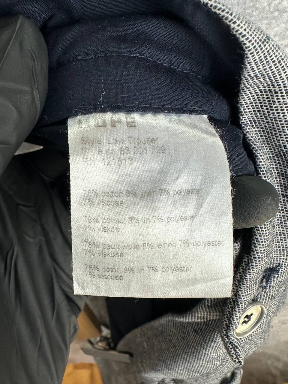 Hope HOPE Stockholm Law Trouser Grey Linen Blend Pants Size US 30 / EU 46 - 17 Thumbnail