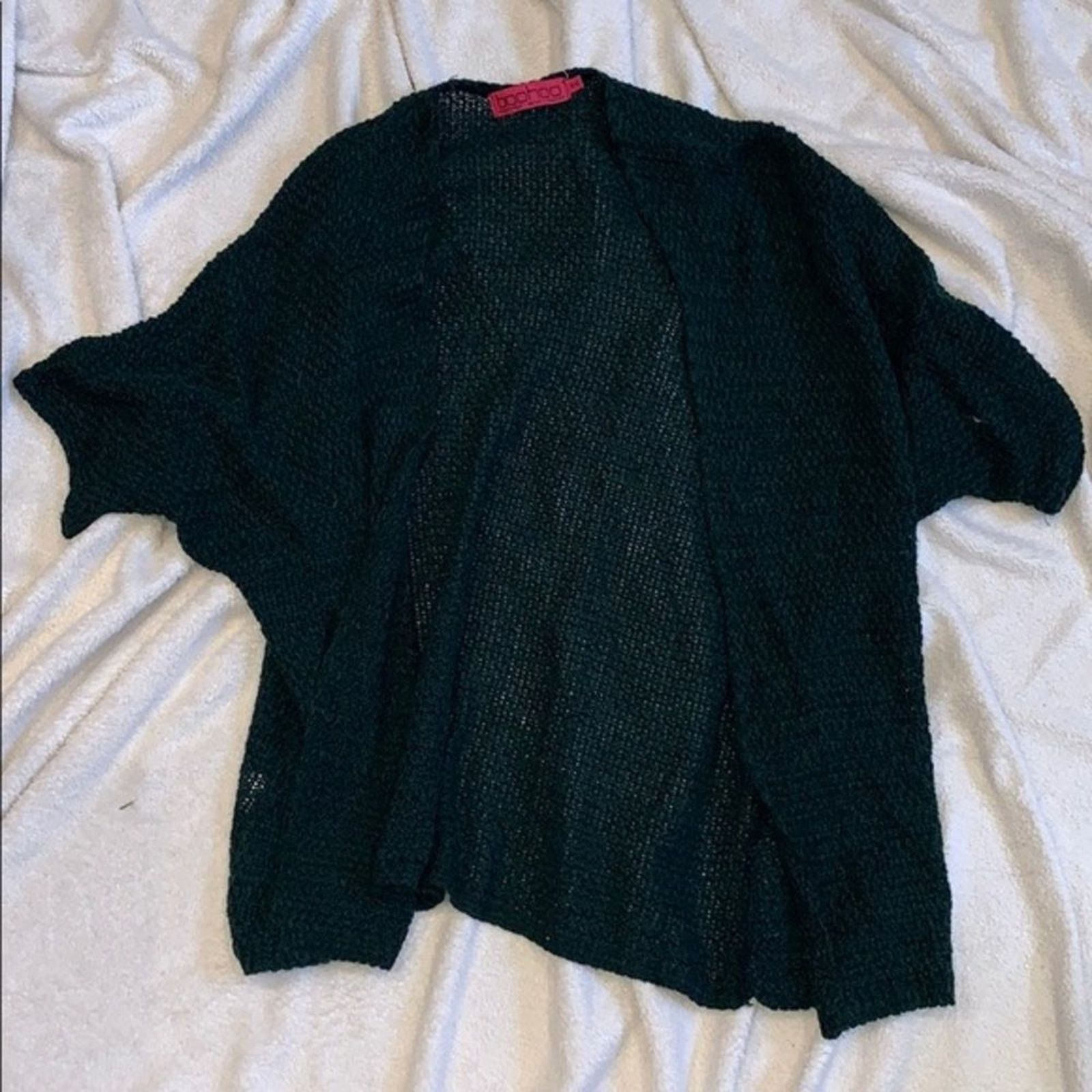 Boohoo Boohoo Green and Black Open Front Cardigan | Sz S Size S / US 4 / IT 40 - 2 Thumbnail