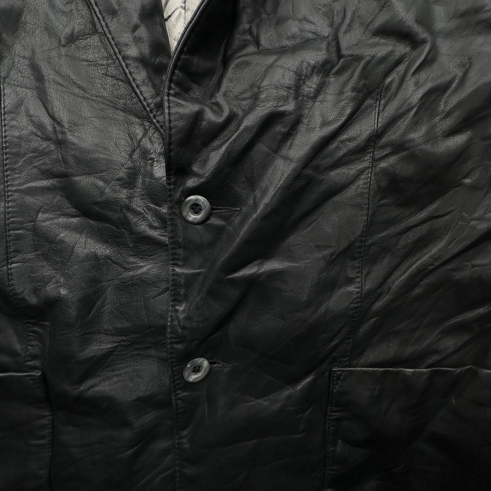 Remy Vintage Remy Leather Blazer Sport Coat Mens 44 Large Size US L / EU 52-54 / 3 - 9 Thumbnail