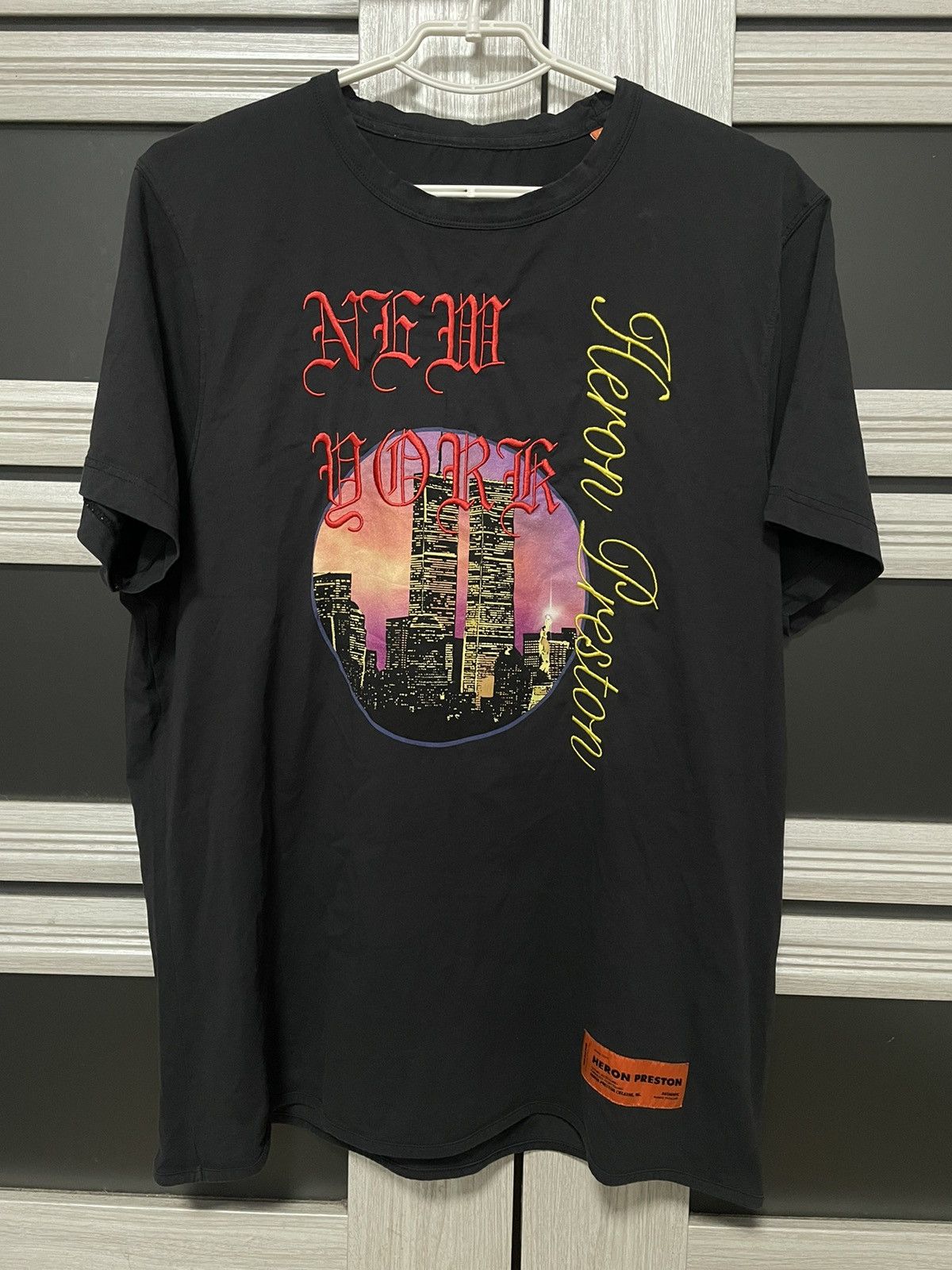 Heron Preston Heron Preston New York Twin Tower T Shirt Rare Tee Size US XL / EU 56 / 4 - 1 Thumbnail