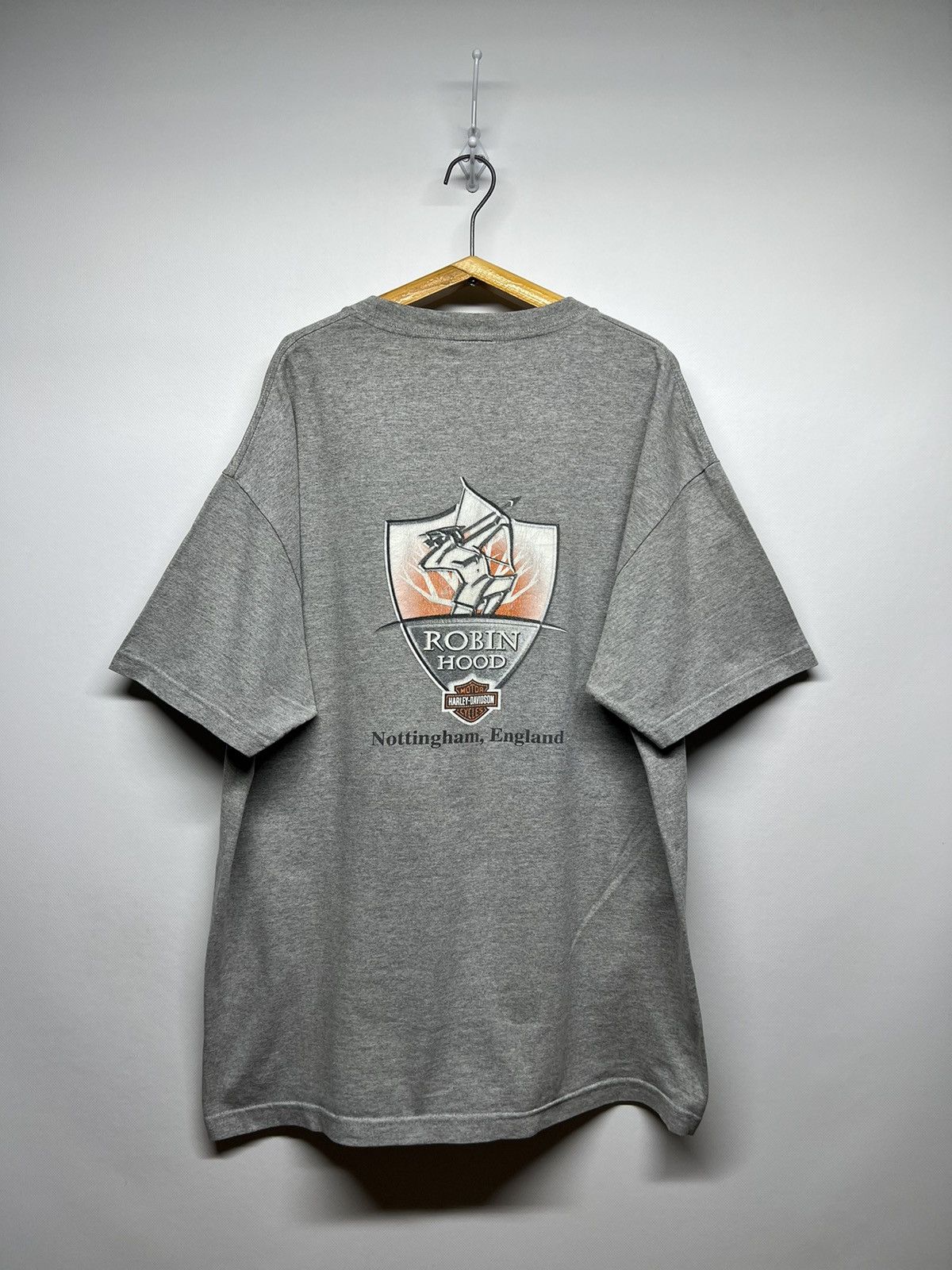 Harley Davidson × Vintage Vintage Y2k Harley Davidson Robin Hood USA Rare T-Shirt 00’s Size US XL / EU 56 / 4 - 10 Thumbnail