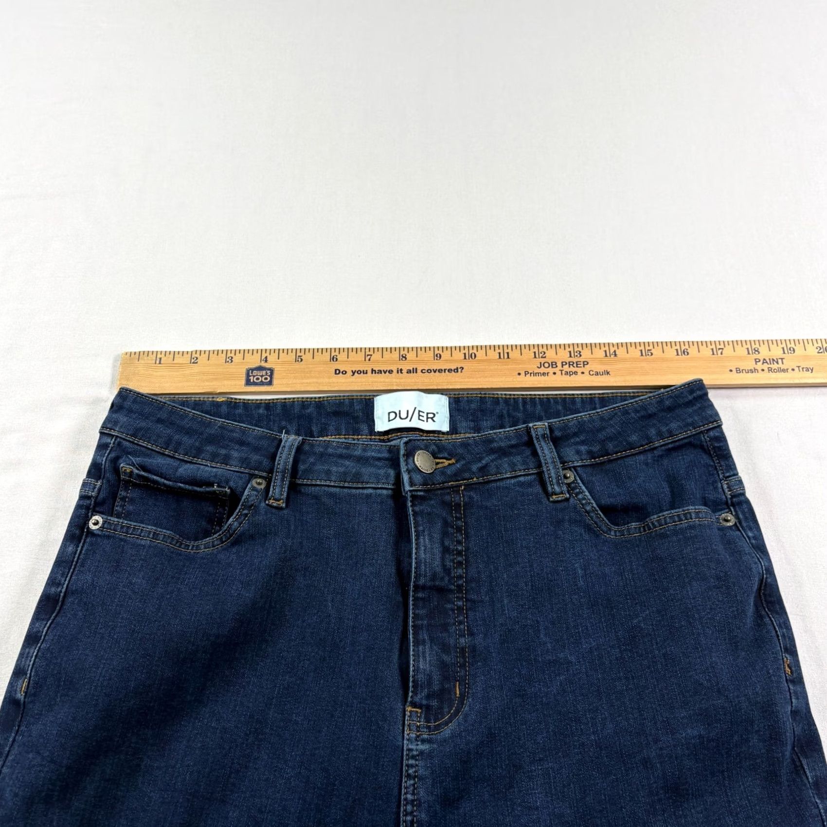 Vintage DU/ER Jeans Womens 34x28 Blue High Rise Skinny Stretch Denim Shirt? Size 24" / US 00 / IT 34 - 7 Thumbnail