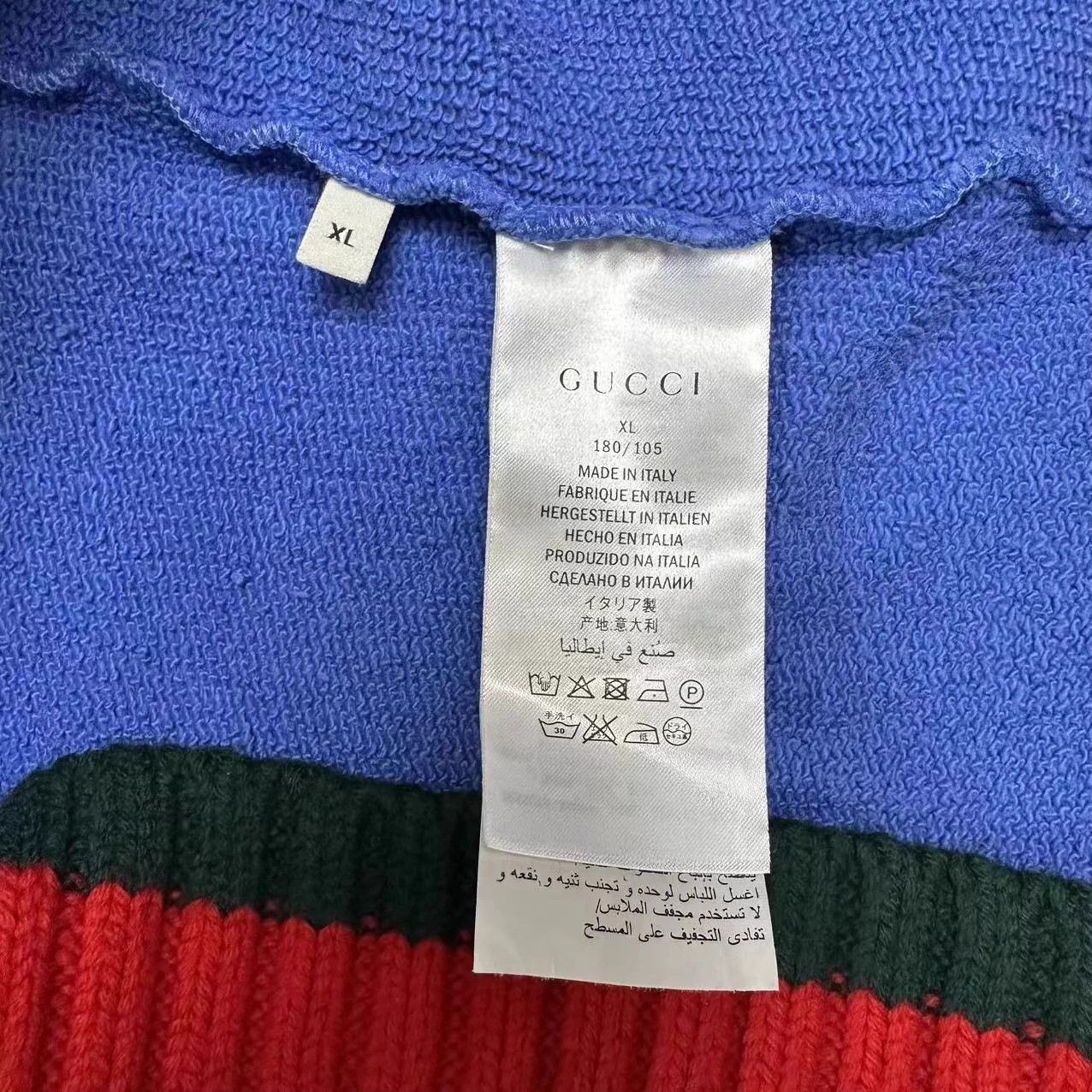 Gucci GUCCI Red Green Colorblock GG Space Cotton Sweatshirt XL Size US XL / EU 56 / 4 - 4 Thumbnail