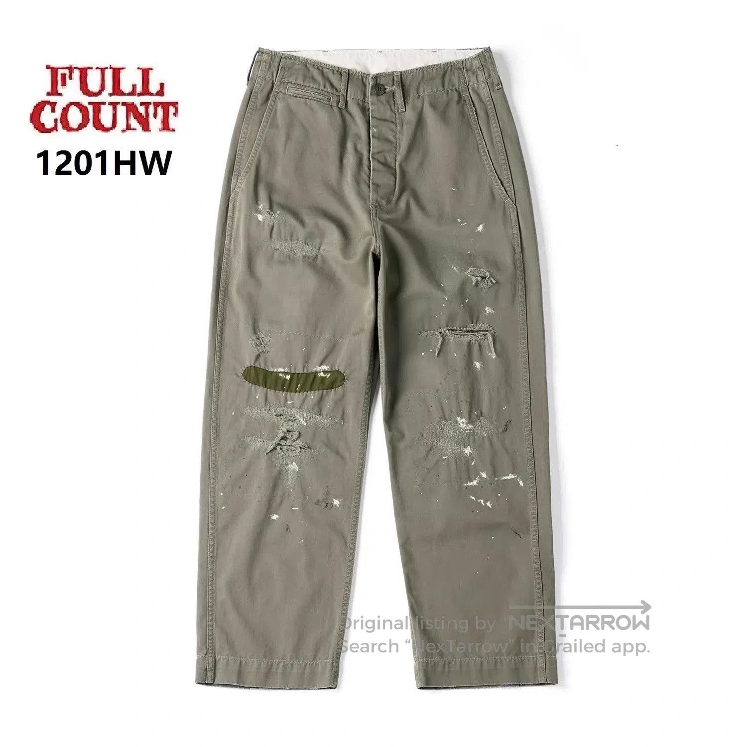 Full Count & Co. Vintage Military Style Casual Trousers. Size US 34 / EU 50 - 1 Thumbnail