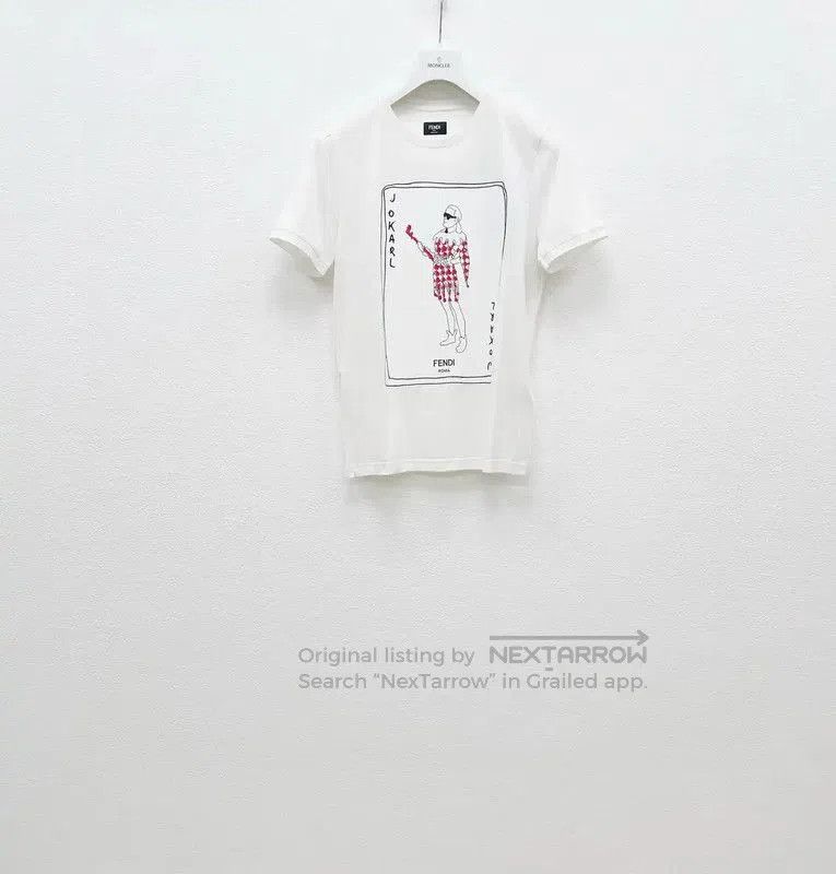Fendi Fendi White Cotton Men's T-Shirt with Graphic Design . Size US S / EU 44-46 / 1 - 1 Thumbnail