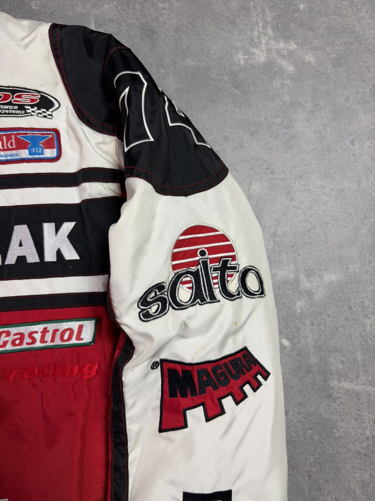 NASCAR Vintage Speed Freak #74 Fast Lane Nascar Racing Moto Jacket Size US XL / EU 56 / 4 - 6 Thumbnail