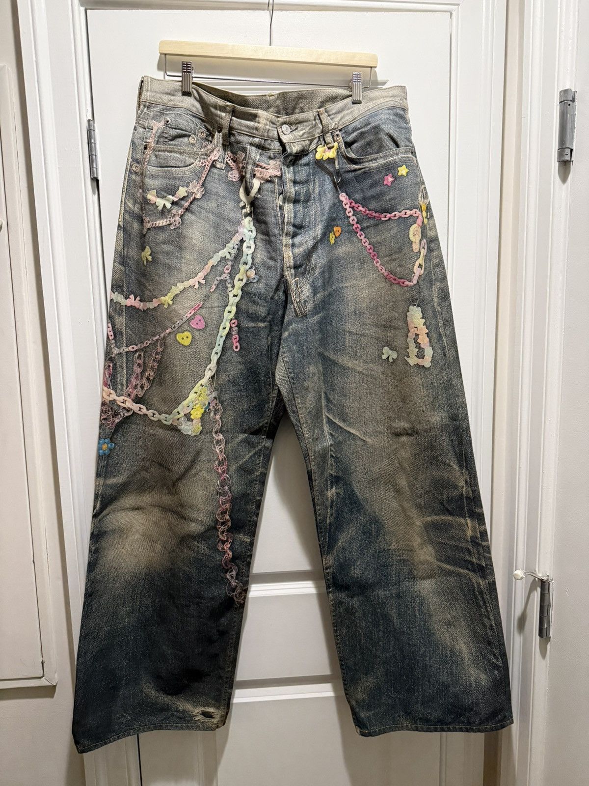 Acne Studios Acne Studios 1981M baggy trompe-l’oeil print denim Size US 38 / EU 54 - 1 Thumbnail