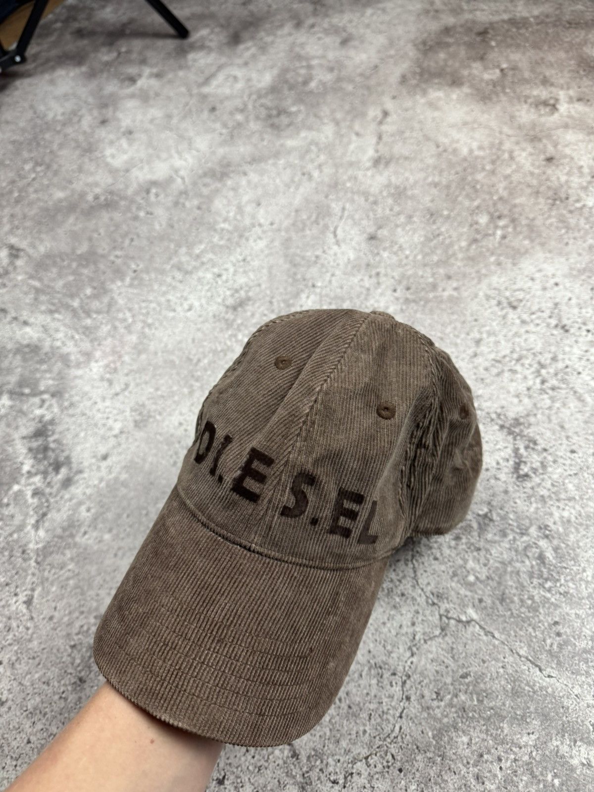Diesel Rare 90s Brown Diesel Velvet Men's Cap Cordura Y2K Drill Size ONE SIZE - 6 Thumbnail