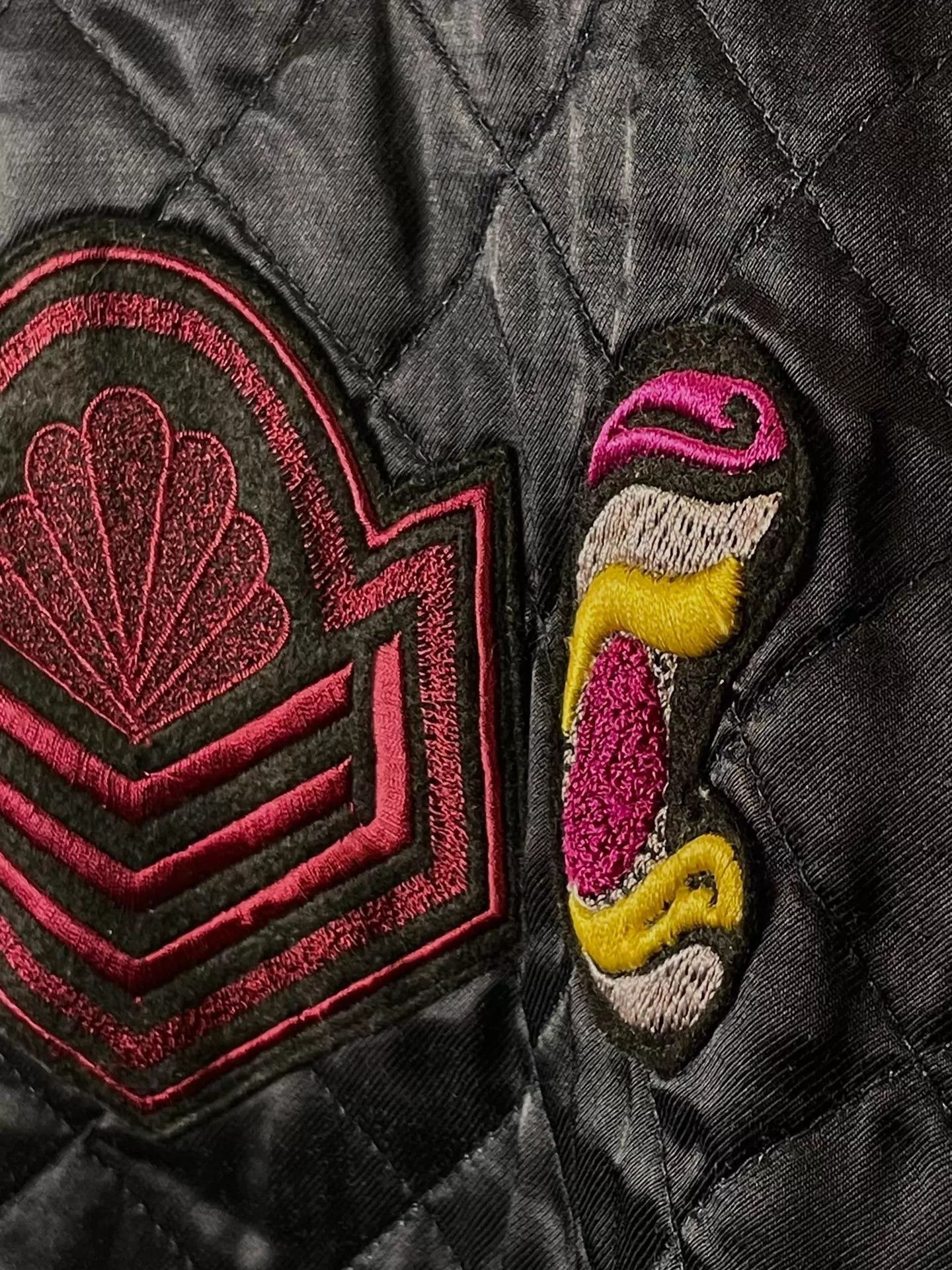 Dries Van Noten Black Quilted Front Embroidered Sweatshirt Size US S / EU 44-46 / 1 - 6 Thumbnail