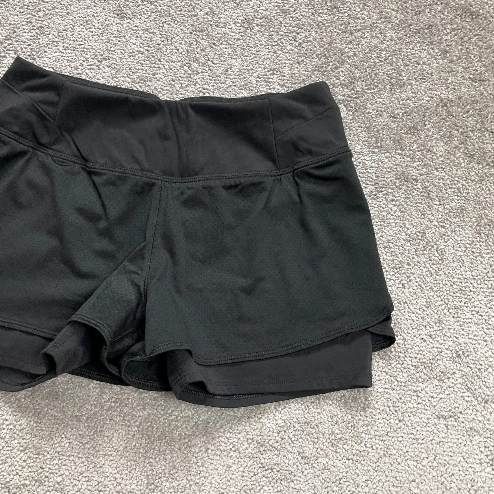 Vintage Stay Powerful Womens Black Active Shorts Athletic Athleisure Gym Running 28x3 Size 28" / US 6 / IT 42 - 4 Thumbnail