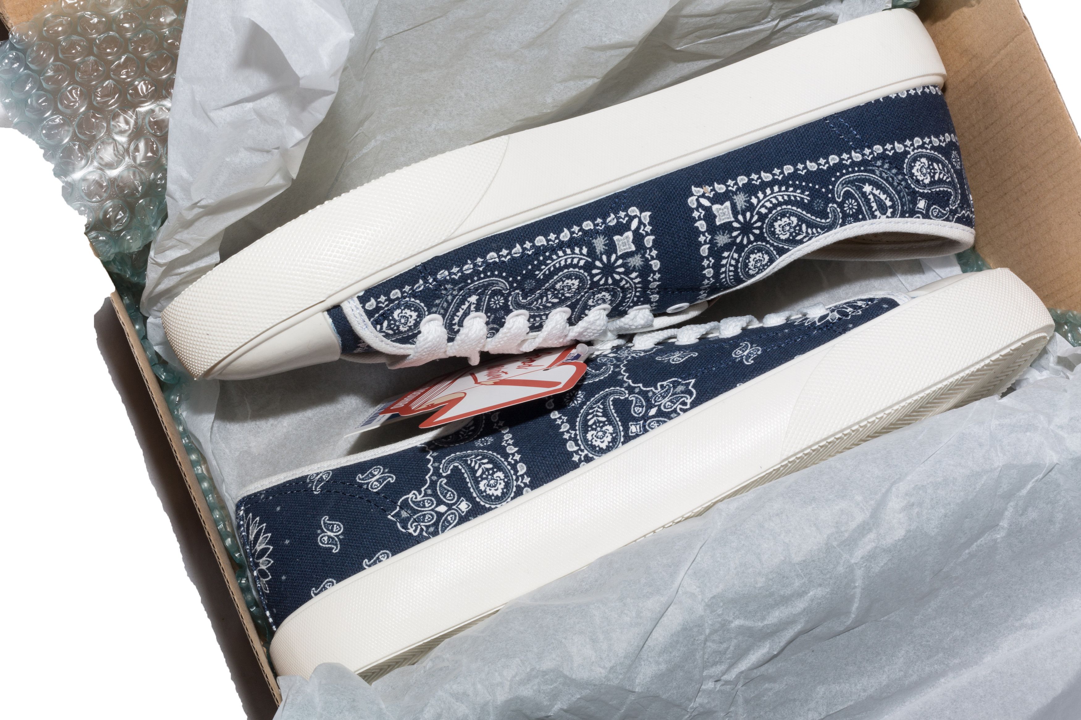 Maison MIHARA YASUHIRO Navy Paisley Lace Up Court Shoes Size US 10 / EU 43 - 11 Thumbnail
