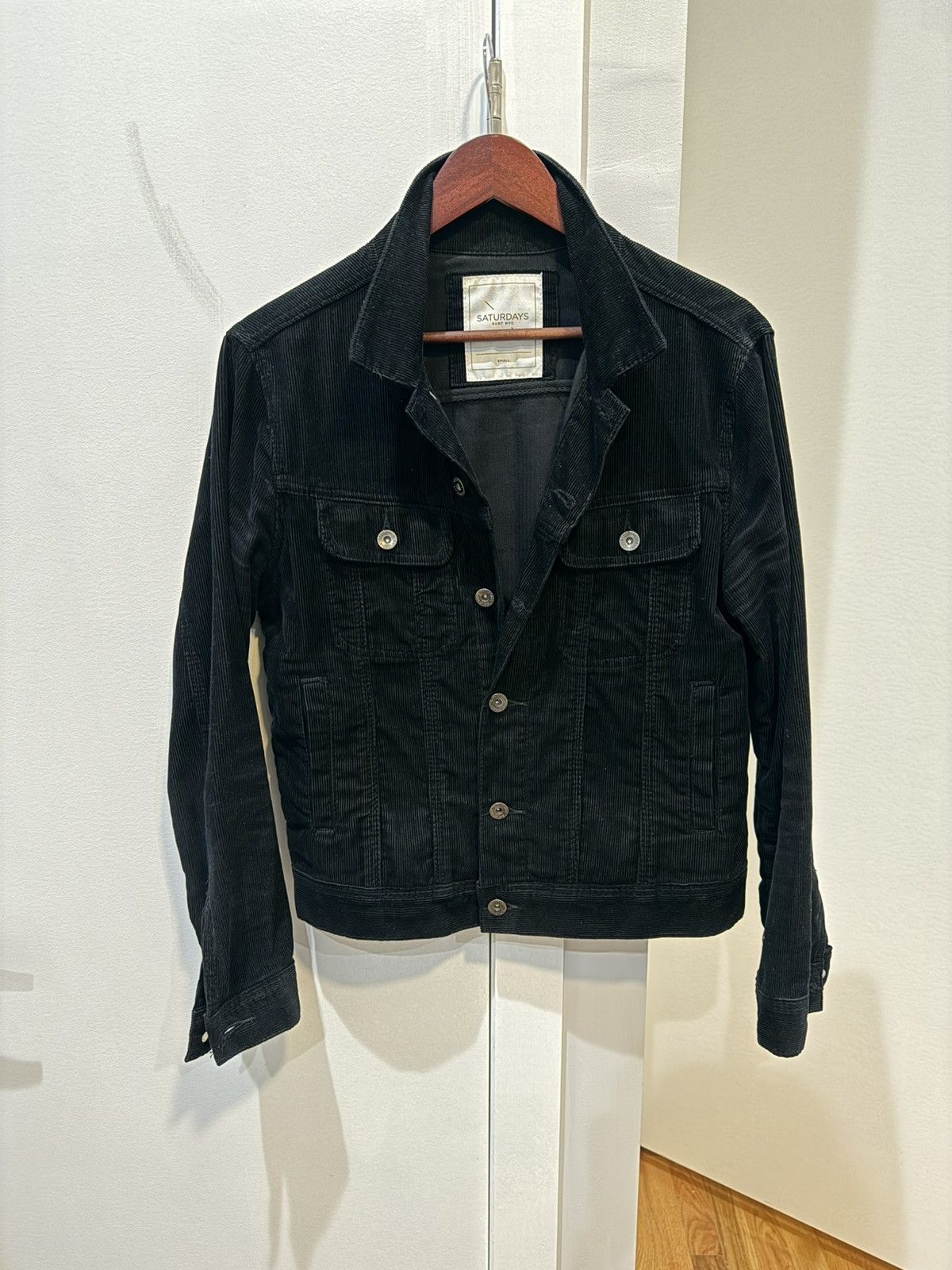 Saturdays NYC Black corduroy denim jacket Size US S / EU 44-46 / 1 - 1 Thumbnail