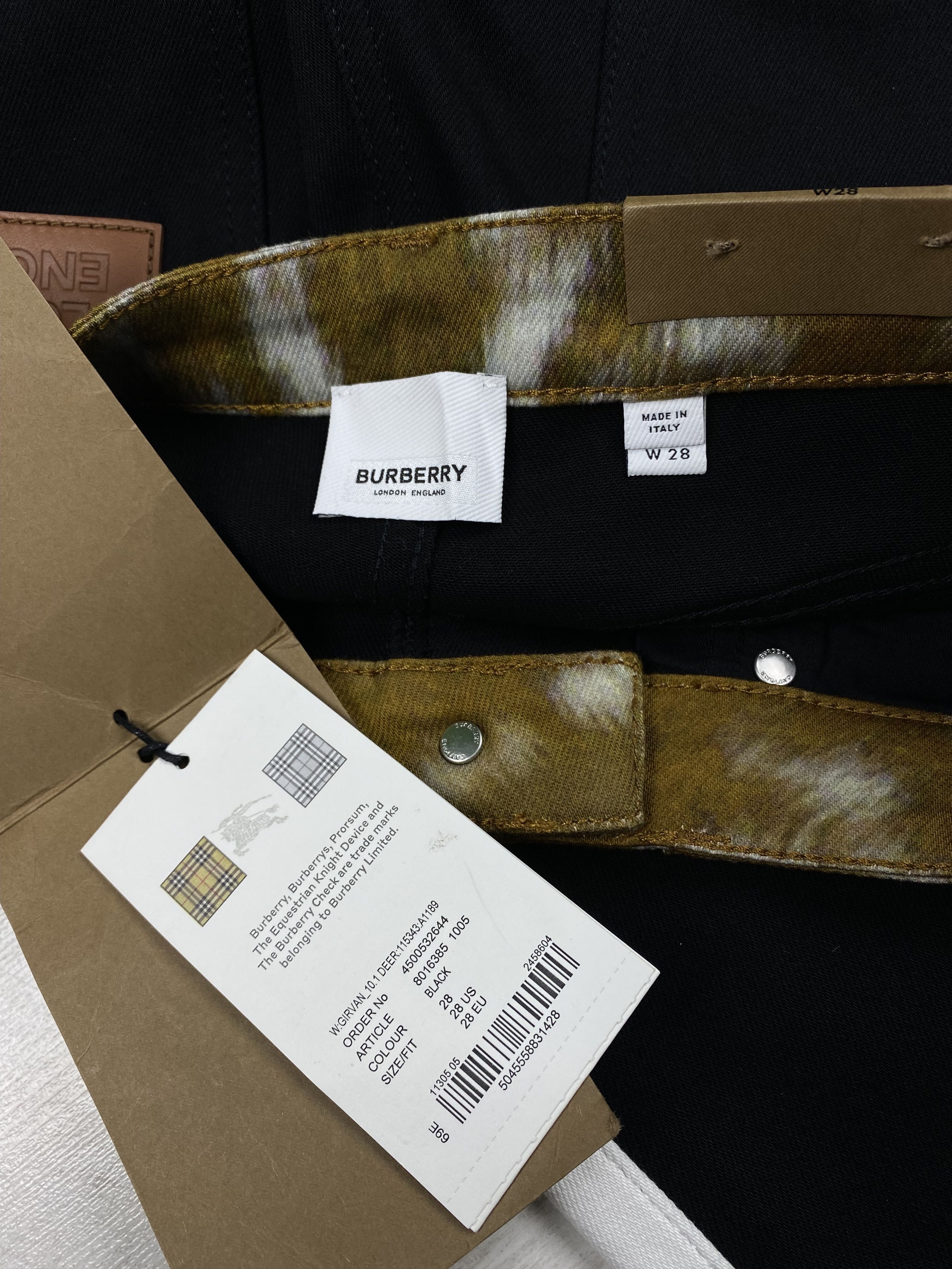 Burberry Burberry Black Denim Deer Bambi Print Trim Skinny Jeans Size 28" / US 6 / IT 42 - 12 Thumbnail