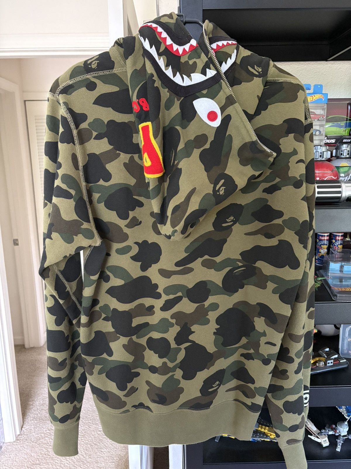 Bape A Bathing Ape BAPE PONR 1st Camo Shark Full Zip Hoodie Size US XL / EU 56 / 4 - 2 Thumbnail