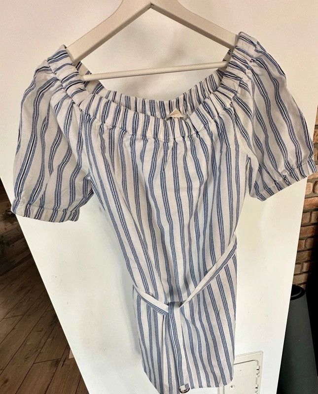 Michael Kors Michael kors linen dress white blue stripes Size M / US 6-8 / IT 42-44 - 1 Thumbnail