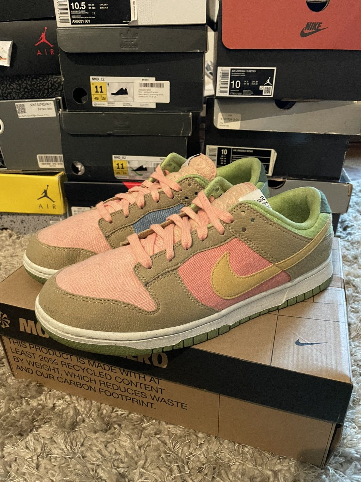 Nike Nike Dunk Low Sun Club Arctic Orange Sanded Gold Size US 10 / EU 43 - 1 Thumbnail