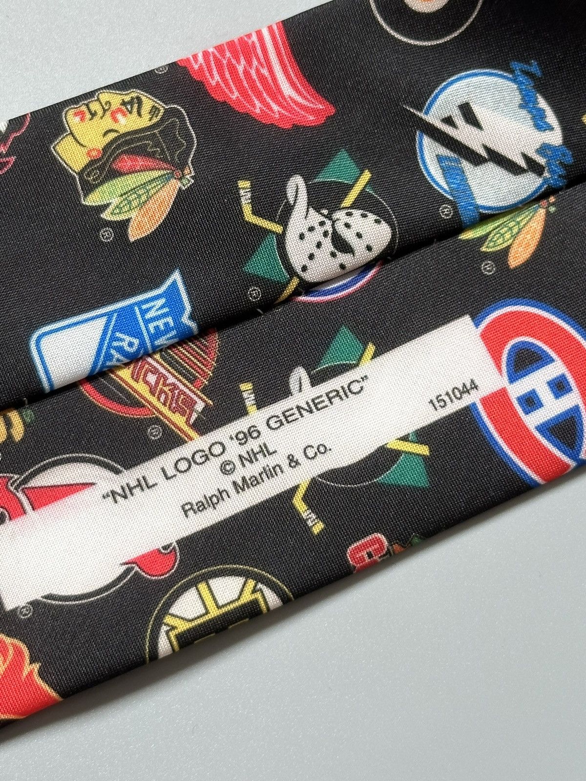 NFL Vintage Ralph Marlin NHL Logos Tie NHL Generic 90s USA Made Size ONE SIZE - 8 Thumbnail