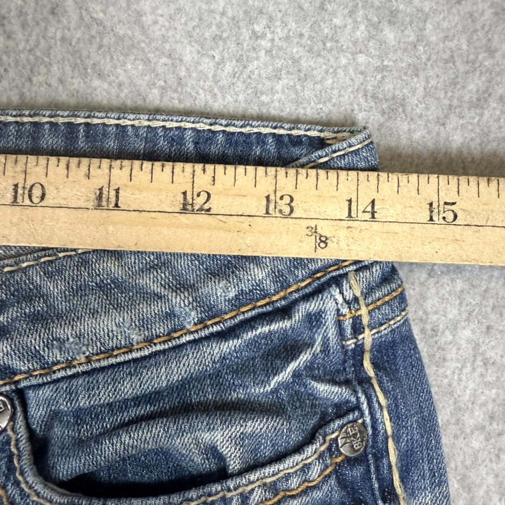 BKE BKE Jeans Bootcut Women 25x31.5 Sabrina Light Wash Distressed Blue 25 Regular Womens Size 42" / US 20 - 5 Thumbnail