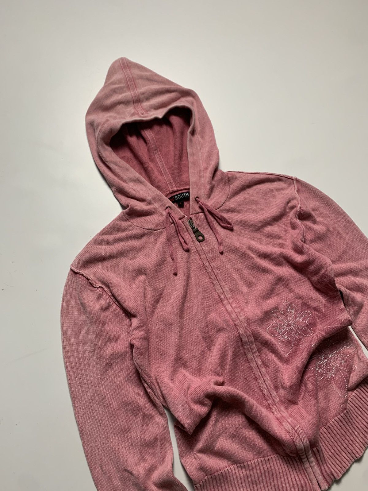 Hysteric Glamour × Japanese Brand × Jean Paul Gaultier AVANT GARDE PRINTED WASHED ZIP CARDIGAN SWEATER HOODIE Size M / US 6-8 / IT 42-44 - 3 Thumbnail