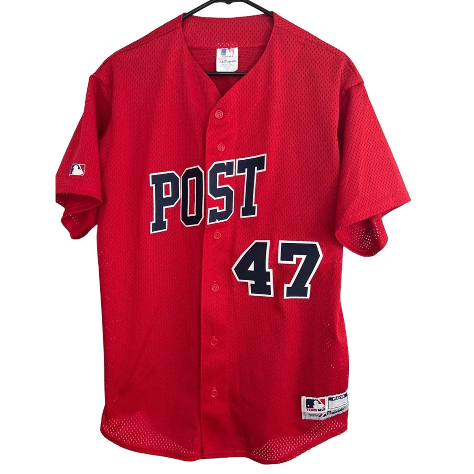 Majestic Vintage GAME USED Post 47 Legion Baseball Jersey #10 RARE L Size US L / EU 52-54 / 3 - 1 Thumbnail
