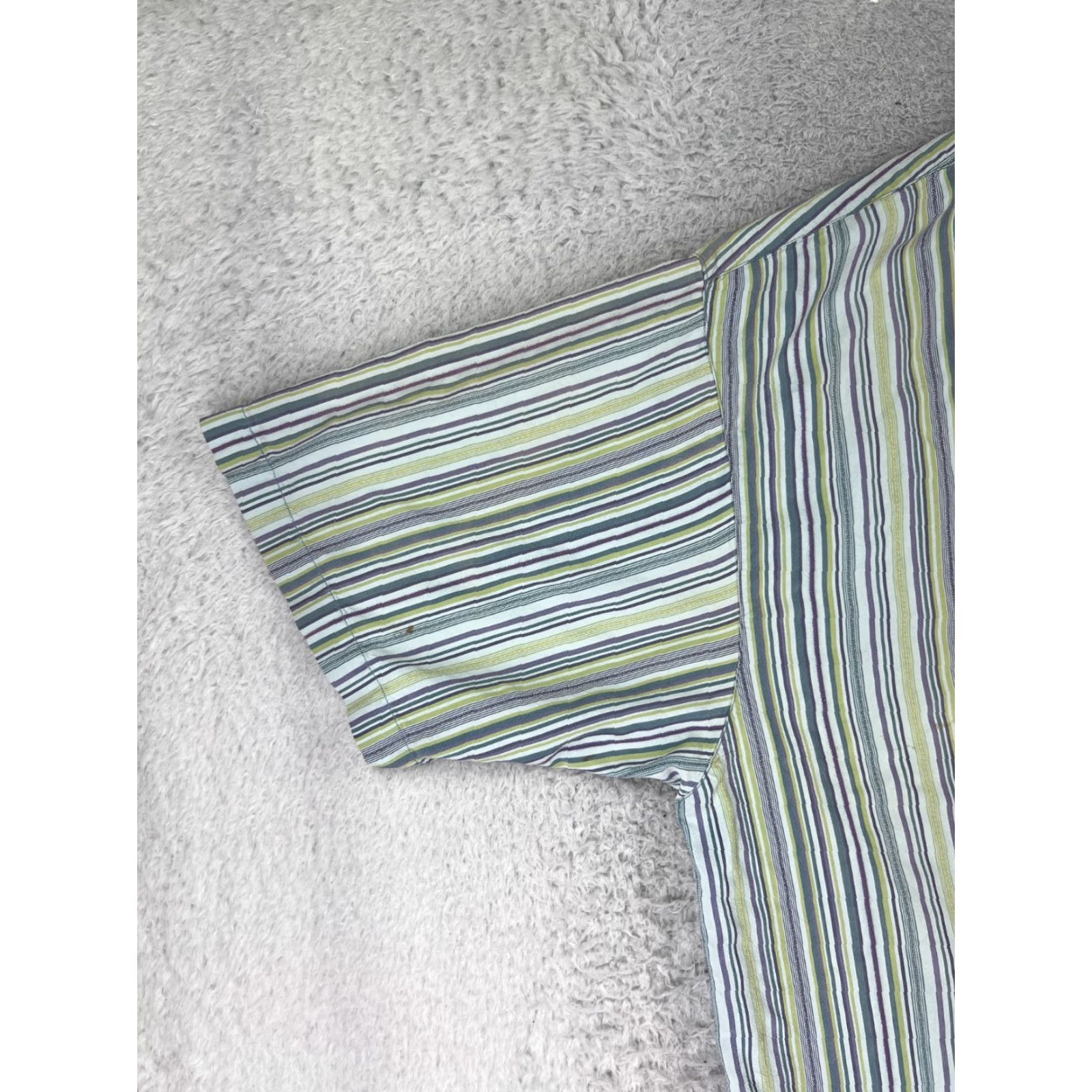 Tommy Bahama Tommy Bahama Shirt Men XL Blue Green Striped Silk Button Up Hawaiian Size US XL / EU 56 / 4 - 5 Thumbnail