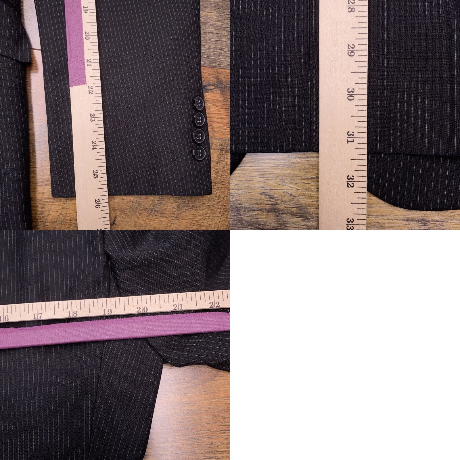 Billy London Billy London Sport Coat Mens 40L Black Notch Lapel Two-Button Single-Breasted Blazer Coat Jacket Size 40R - 8 Thumbnail