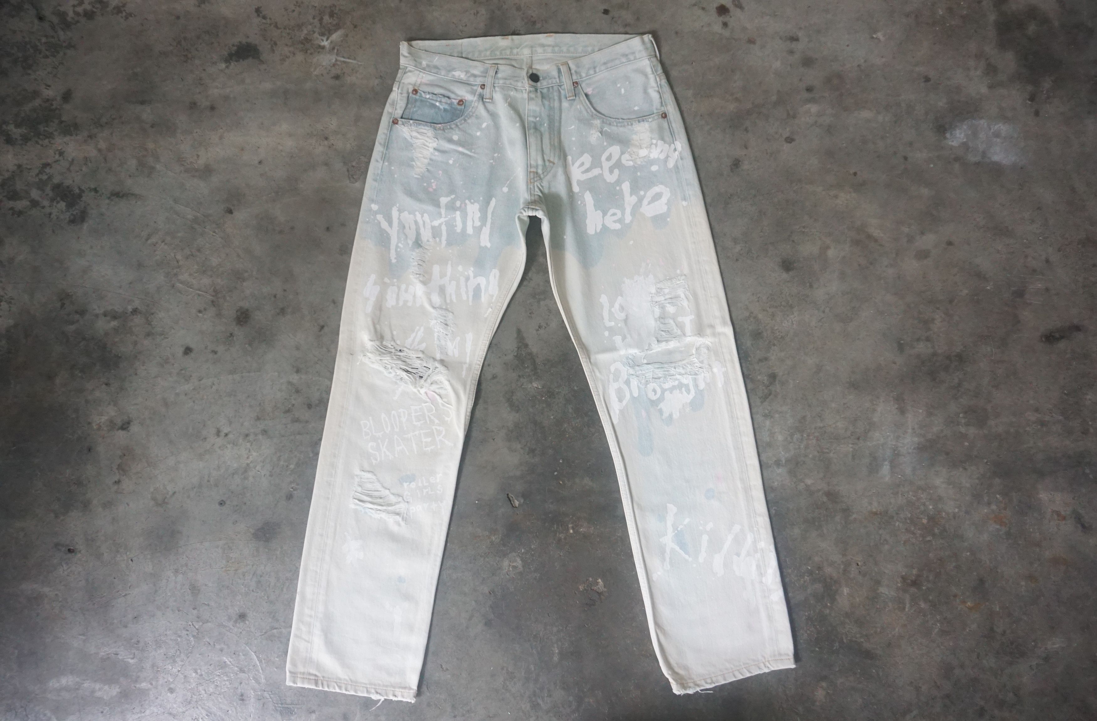 Japanese Brand RNA Sweat & bloods Ripped Punk Jeans Size US 31 - 1 Thumbnail
