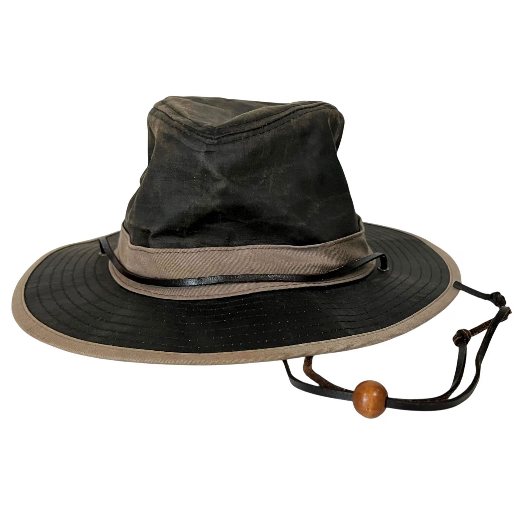 Vintage San Diego Hat Company Unisex Garden Wide Brim Sun Hat Sunhat Outback Rugged Boonie Hat One Size Brown Mens Womens Size ONE SIZE - 2 Thumbnail