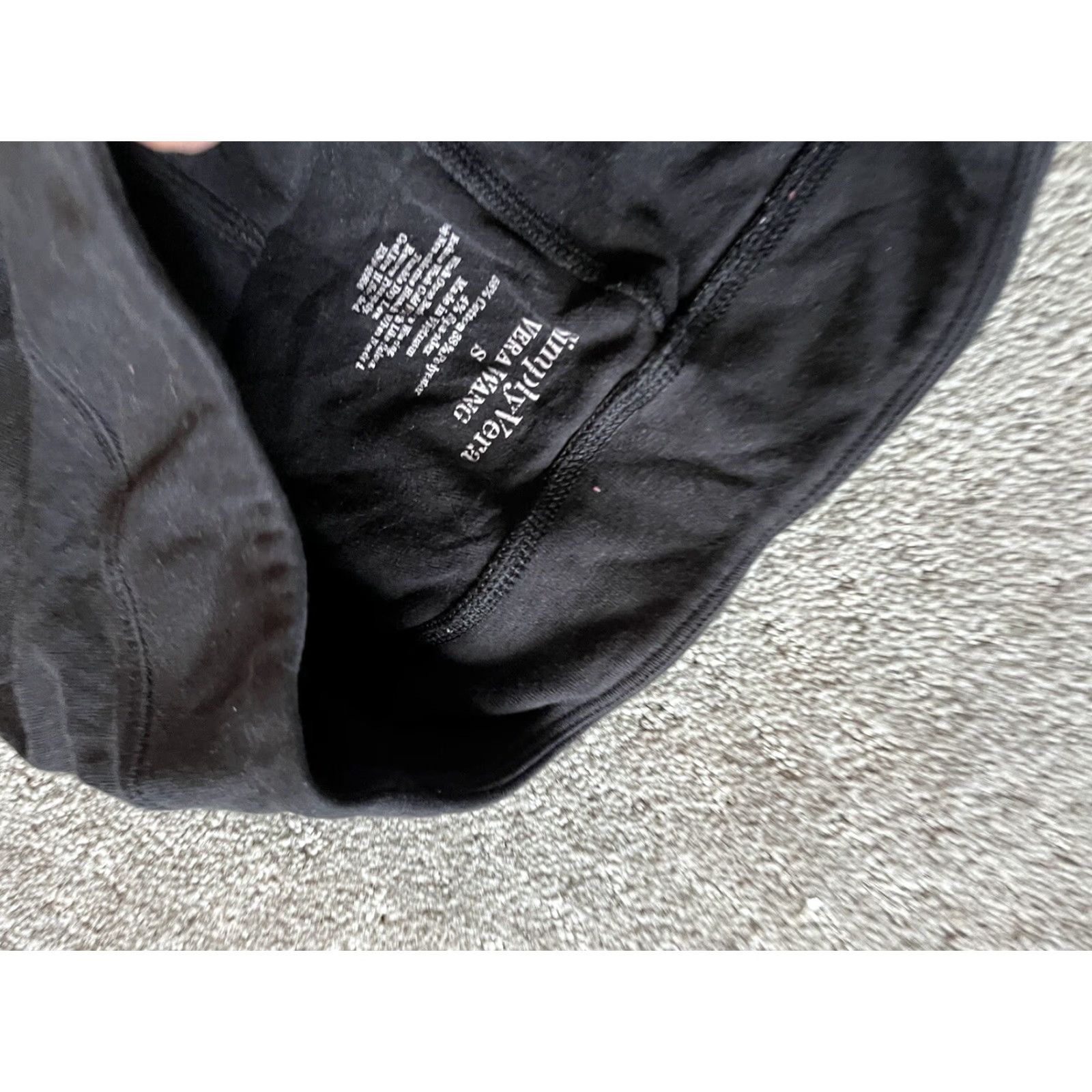 Vintage Simply Vera Wang Leggings Stretch Solid Black Pants Women's Size Small Size 28" / US 6 / IT 42 - 5 Thumbnail